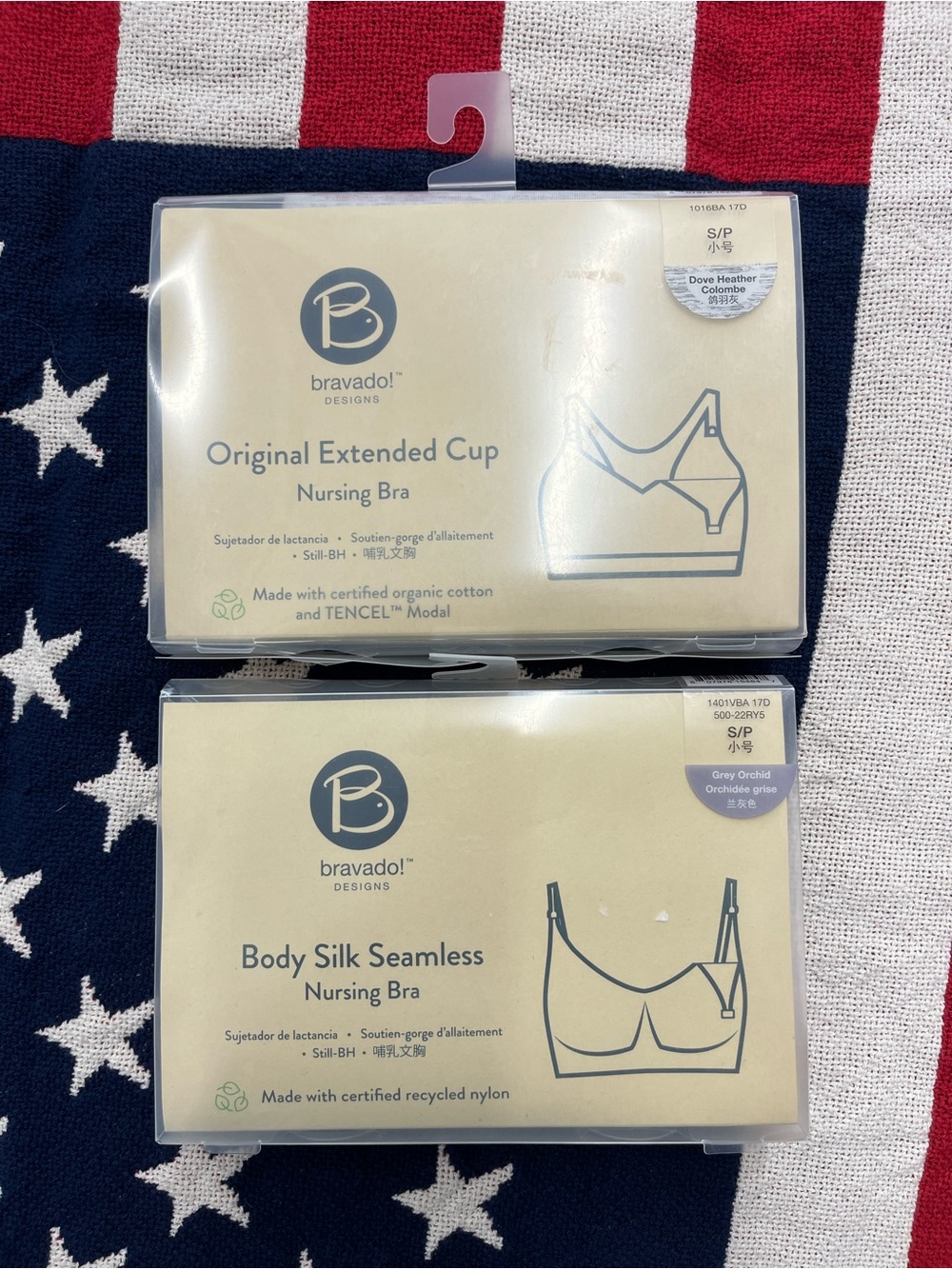 Bravado Nursing Bra Bundle Dove Heather & Grey Orchid Size Small NWT